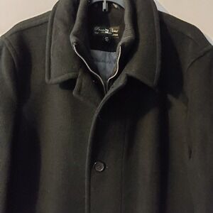 Pronto Oumo Men's Top Overcoat Size Med Black Wool Blend